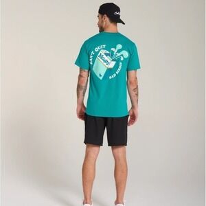 Bad Birdie Golf NEWPORT BEACH TShirt Jade Size Small Men's "Can't Quit" Graphic
